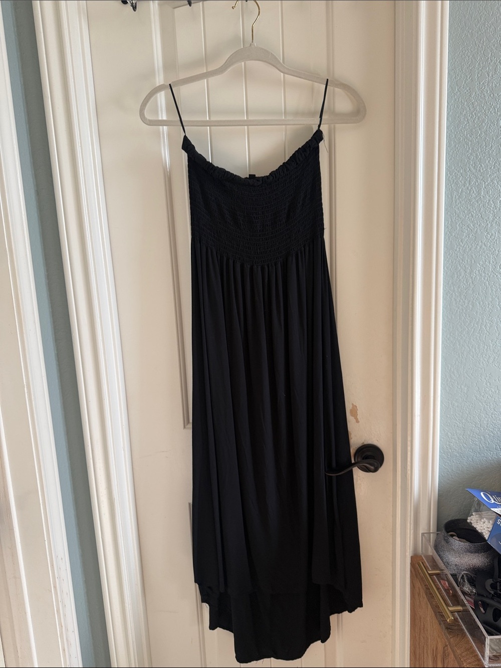 Cotton On Black strapless High-Low Maxi Dress